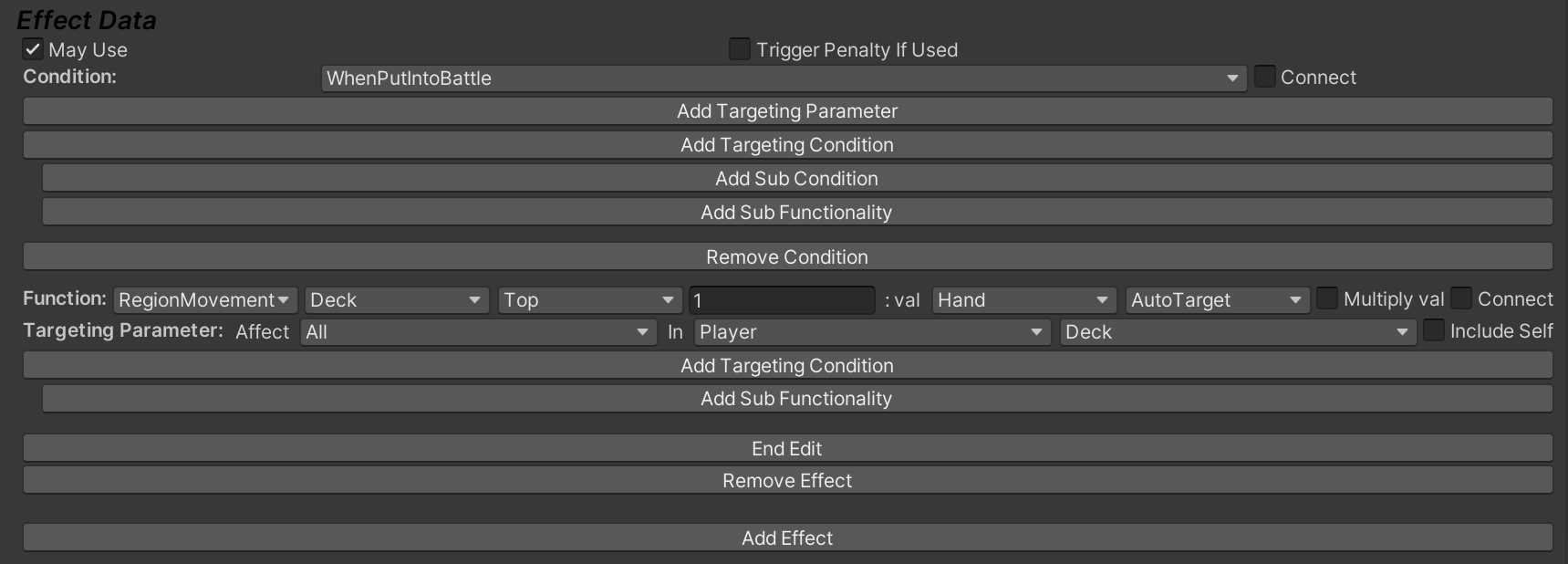 Custom Editor for Card Data 2